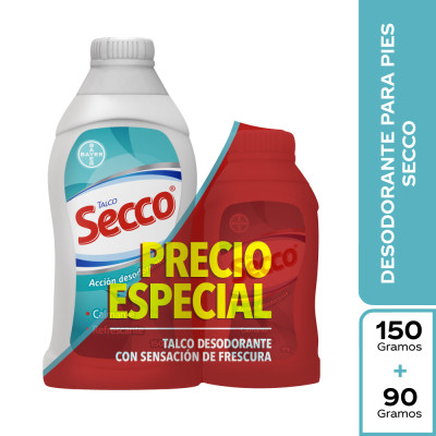 SECCO TALCO POLVO X 150 GRS + 90 GRS