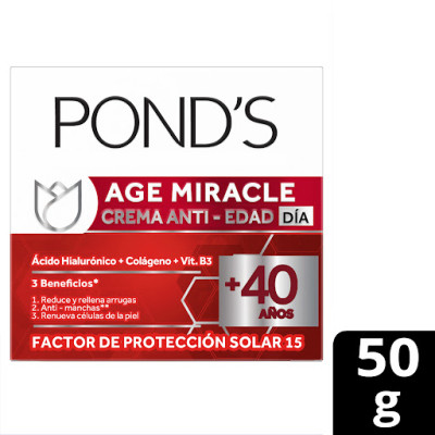 PONDS AGE MIRACLE CREMA ANTIEDAD DIA +40 AÑOS X 50 GRS (FPS 15)