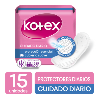 KOTEX DIARIOS NORMAL X 15 PROTECTORES