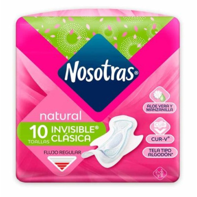 NOSOTRAS TOALLA INVISIBLE CLASICA TELA X 10 UNDS