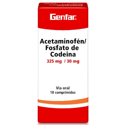 ACETAMINOFEN/CODEINA 325/30 MGS X 10 TABLETAS - GF