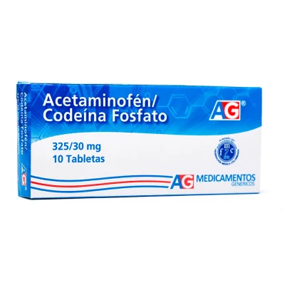 ACETAMINOFEN/CODEINA 325/30 X 10 TABLETAS - AG