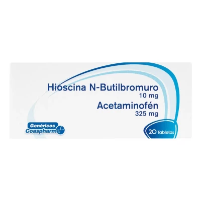 HIOSCINA N-BUTILBROMURO/ACETAMINOFEN 10/325 MGS X 20 TABLETAS - PENTA **