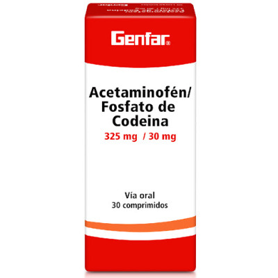 ACETAMINOFEN/CODEINA 325/30 X 30 COMPRIMIDOS - GF **