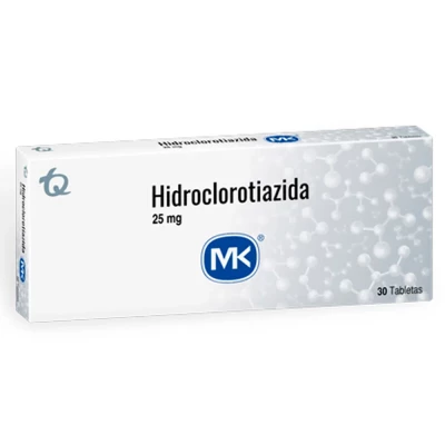 HIDROCLOROTIAZIDA 25 MGS X 30 TABLETAS - MK **