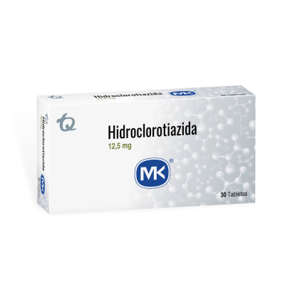 HIDROCLOROTIAZIDA 12.5 X 30 TABLETAS - MK