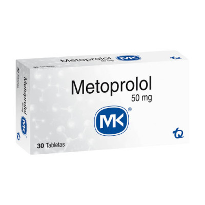 METOPROLOL 50 MGS X 30 TABLETAS - MK **