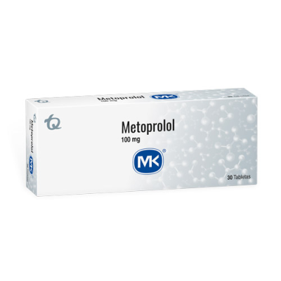 METOPROLOL 100 MGS X 30 TABLETAS - MK**