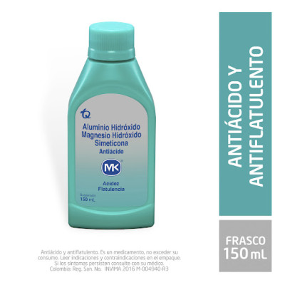 HIDROXIDO ALUMINIO + MAGNESIO + SIMETICONA SUSPENSION X 150 ML - MK