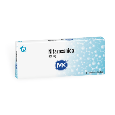 NITAZOXANIDA 500 MGS X 6 TABLETAS CUBIERTAS - MK**