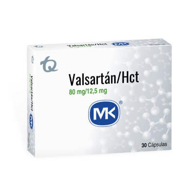 VALSARTAN HCT 80/12.5 MGS X 30 CAPSULAS - MK **