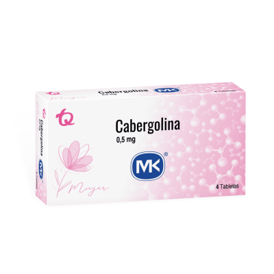CABERGOLINA 0.5 MGS X 4 TABLETAS - MK **