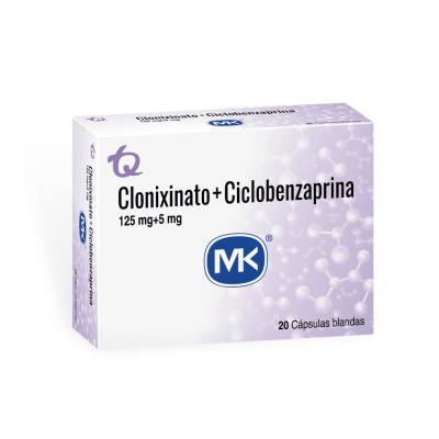 CLONIXINATO/CICLOBENZAPRINA 125/5 MGS X 20 CAPSULAS BLANDAS - MK