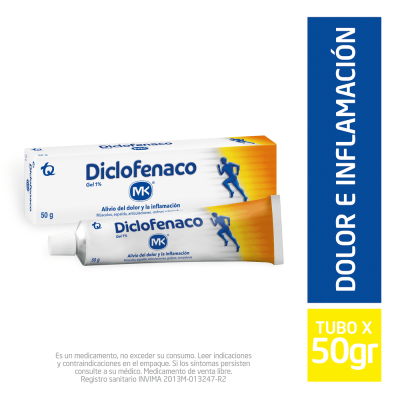 DICLOFENACO 1% GEL TOPICO X 50 GRS - MK