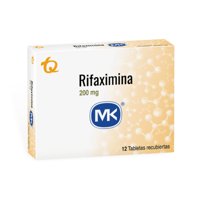 RIFAXIMINA 200 MGS X 12 TABLETAS CUBIERTAS - MK **