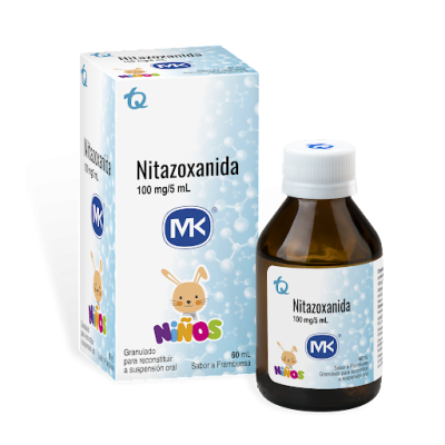 NITAZOXANIDA SUSPENSION X 60 ML SABOR FRAMBUESA - MK**
