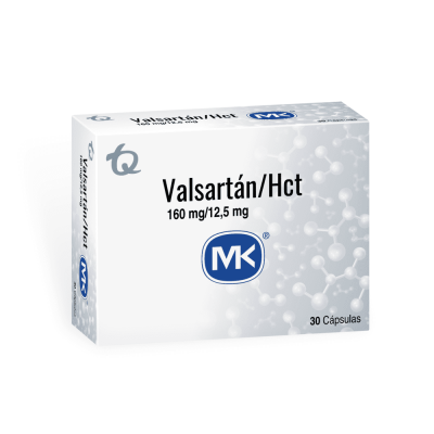 VALSARTAN HCT 160/12.5 MGS X 30 CAPSULAS - MK