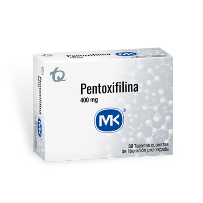 PENTOXIFILINA 400 MGS X 30 TABLETAS DE LIBERACION PROLONGADA - MK **