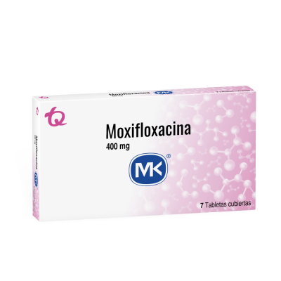 MOXIFLOXACINA 400 MGS X 7 TABLETAS CUBIERTAS - MK**