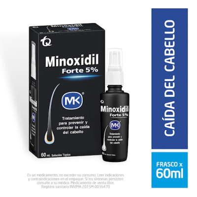 MINOXIDIL FORTE 5% SOLUCION TOPICA X 60 ML - MK