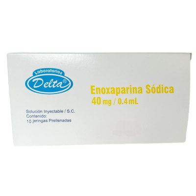 ENOXAPARINA SODICA 40 MGS / 0.4 ML X 10 JERINGAS PRELLENADAS - DELTA X DETALLADO