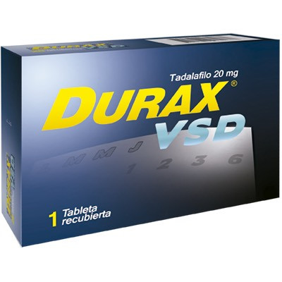 DURAX VSD 20 MGS X 1 TABLETA RECUBIERTA **