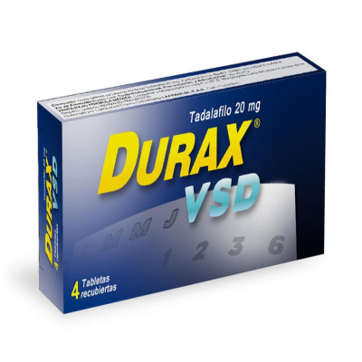 DURAX VSD 20 MGS X 4 TABLETAS RECUBIERTAS **