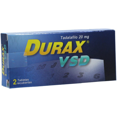 DURAX VSD 20 MGS X 2 TABLETAS RECUBIERTAS **