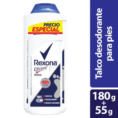EFFICIENT REXONA TALCO POLVO X 180 GRS + 55 GRS