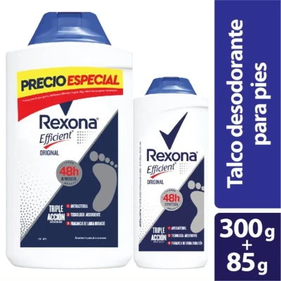 EFFICIENT REXONA TALCO POLVO X 300 GRS + 85 GRS