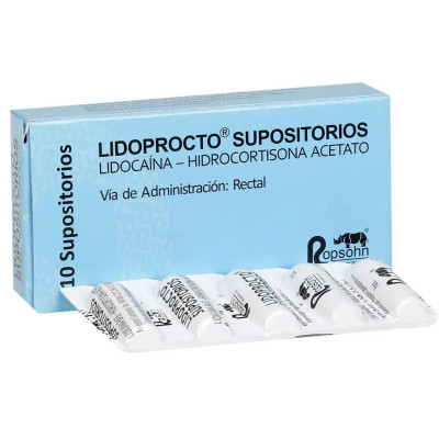 LIDOPROCTO X 10 SUPOSITORIOS