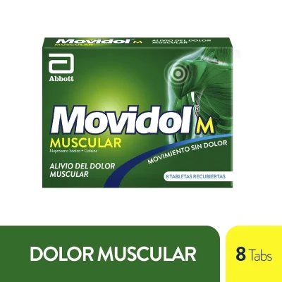 MOVIDOL M MUSCULAR X 8 TABLETAS RECUBIERTAS