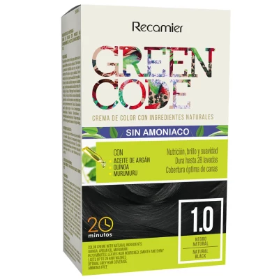 TINTE GREEN CODE KIT 1.0 NEGRO NATURAL X 50 GRS