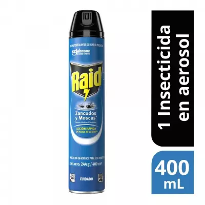 RAID ZANCUDOS Y MOSCAS AEROSOL X 400 ML