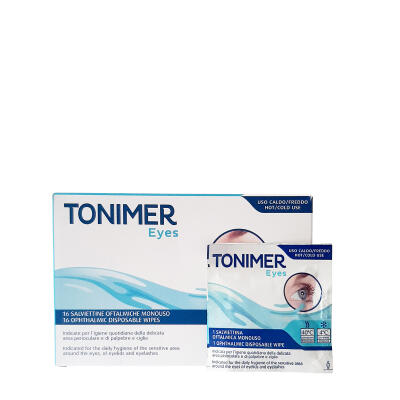 TONIMER EYES ADULTOS X 16 TOALLITAS OFTALMICAS EN SOBRES INDIVIDUALES